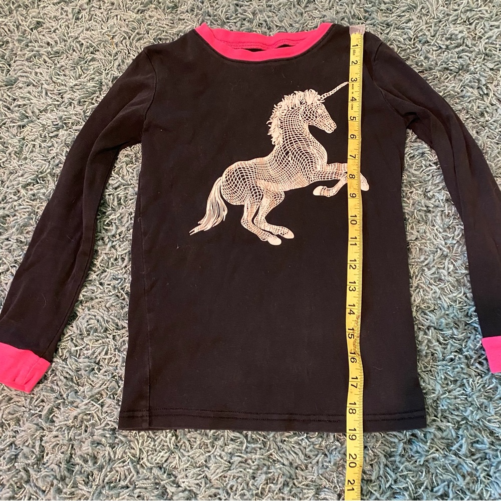 Girls Glow-in-the-Dark Unicorn Pajama Shirt Size 10 - Picture 2 of 4